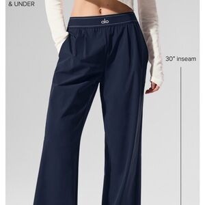 Alo Navy Blue SUIT UP TROUSER REGULAR